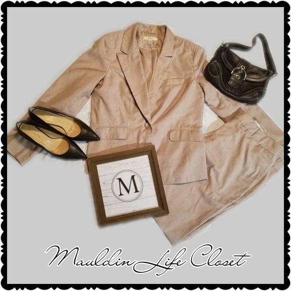 Merona Jackets & Blazers - Merona Tan Pant Suit sz 12